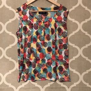 BLACK LABEL by Evan Picone Colorful Sleeveless Top